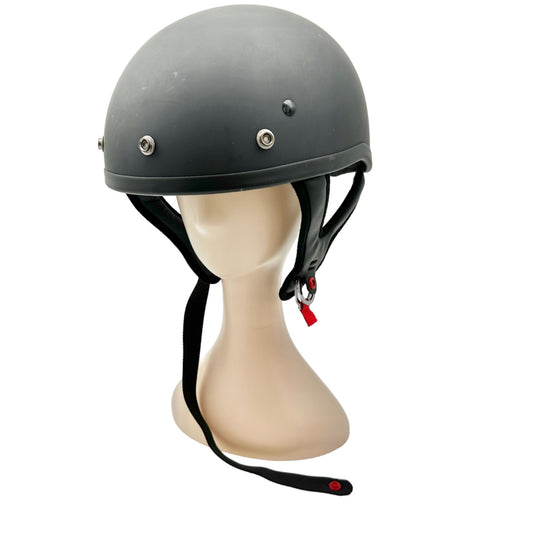 Adult XL DOT Approved Motorcycle Helmet Half Hood Black Adjustable Strap