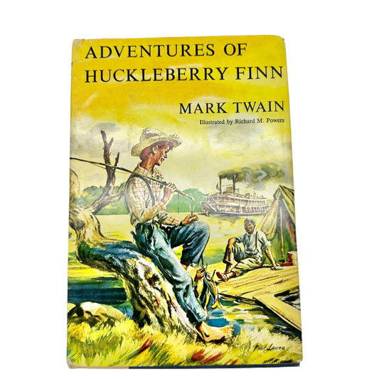 Vintage 1954 Adventures of Huckleberry Finn Mark Twain Hardcover Dust Jacket