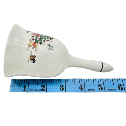 Christmas Ming Pao Woodland Ceramic Bell Festive Tree and Animals Design 6 inch