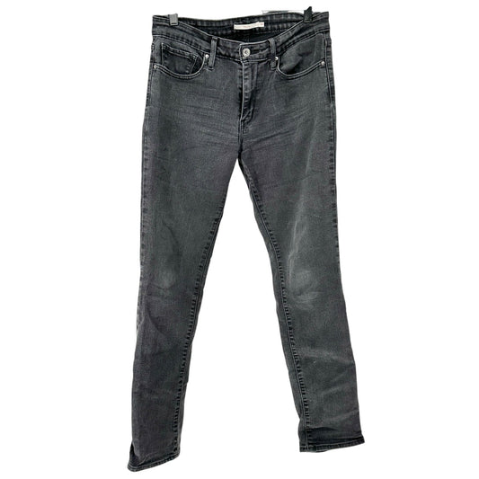 Levis 712 Slim Fit Denim Jeans Womens Size 30 Faded Black Cotton Blend