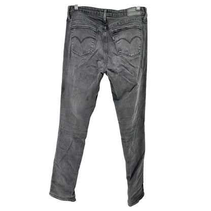 Levis 712 Slim Fit Denim Jeans Womens Size 30 Faded Black Cotton Blend