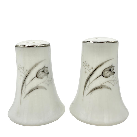 Vintage 1960s Creative Royal Elegance Porcelain Salt and Pepper Shakers Tulips