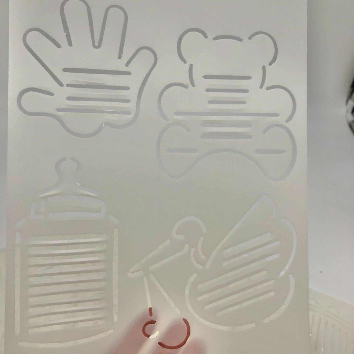Pkg of 10 Doodling Templates Baby Flower Butterfly Designs Patterns NEW