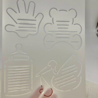 Pkg of 10 Doodling Templates Baby Flower Butterfly Designs Patterns NEW