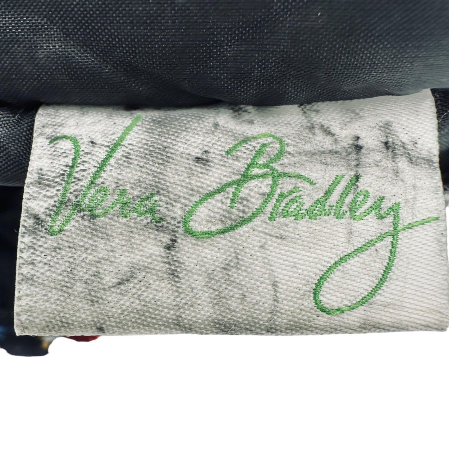 Vera Bradley Night Owl Make Up Bag 9 x 3.5 x 2 Black Blue Red EUC