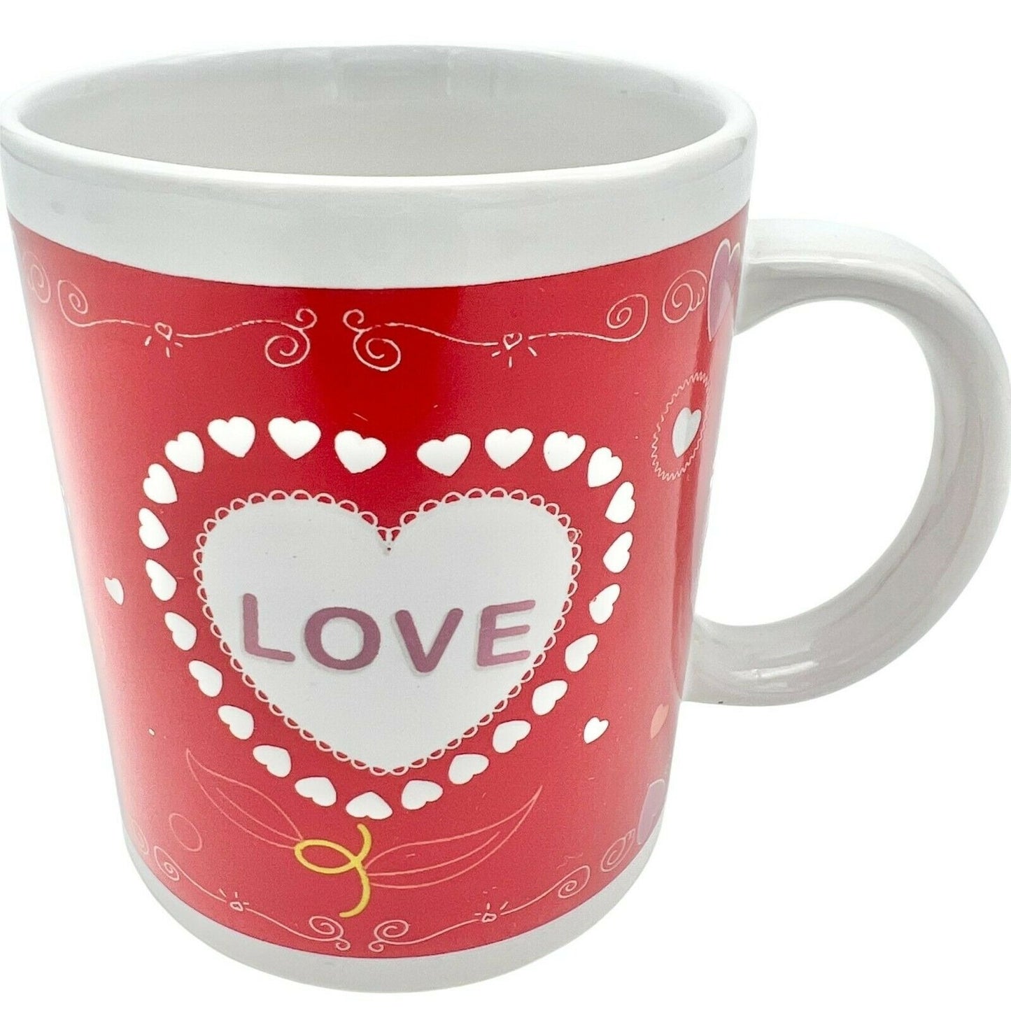 Love in My Heart 6oz White Red Mug Valentines Lovers