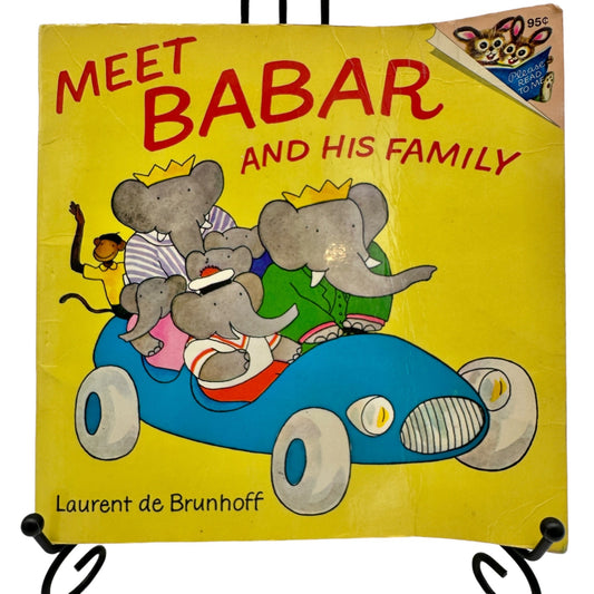 Meet Babar and His Family Laurent de Brunhoff (1973) Vintage Paperback Some Wear