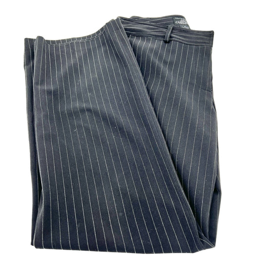 Oleg Cassini Women's 10 Black Pinstripe Pants with Side Pockets