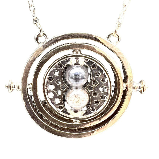 Harry Potter Necklace Pendant Time Turner 21 inch Goldtone Toggle Closure NWOT