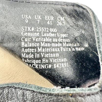 Hush Puppies Womens Size 9M Black Leather Thong Sandals Wedge Heel