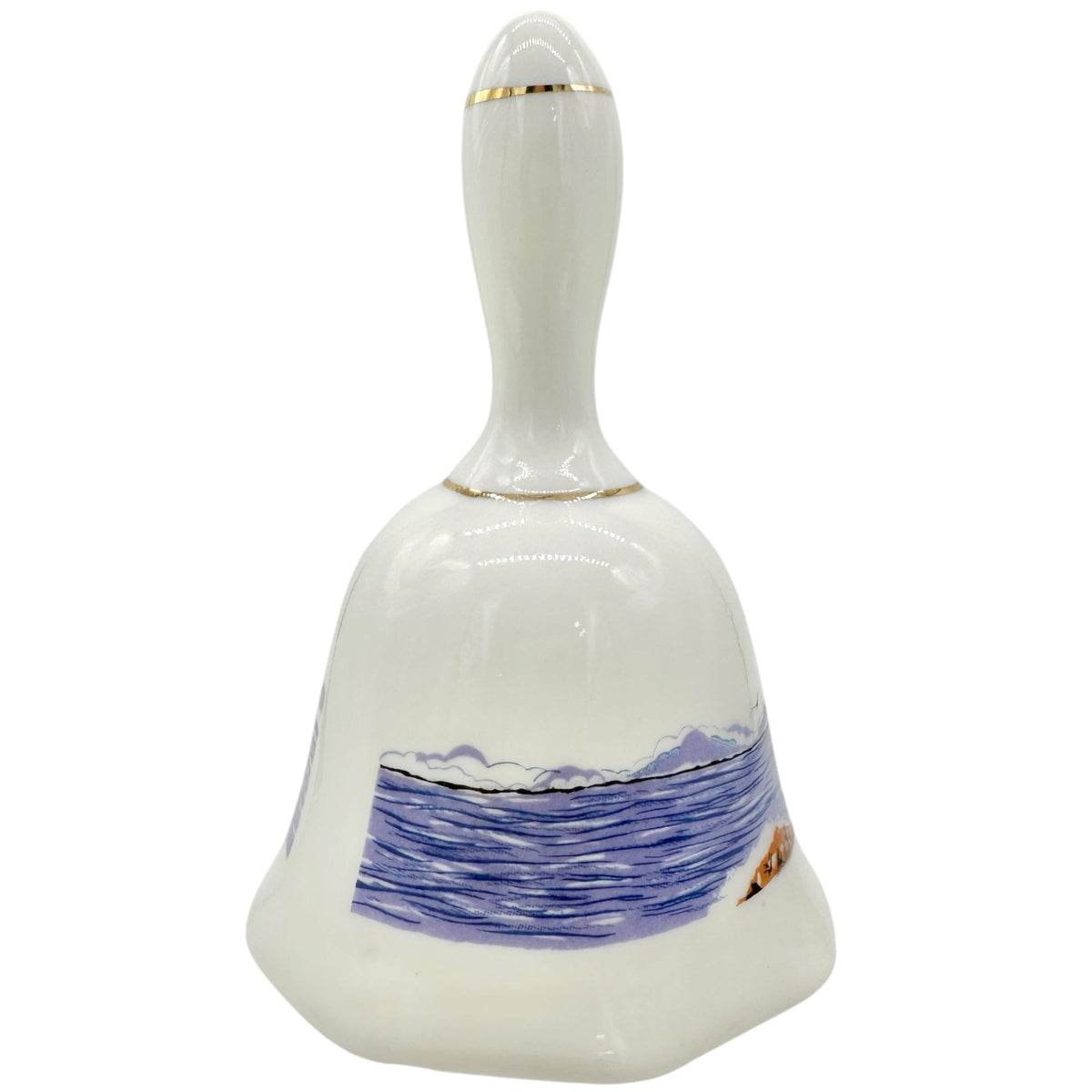 Ocean City Maryland Souvenir Ceramic Bell with Seagull Lighthouse Design 4.5"