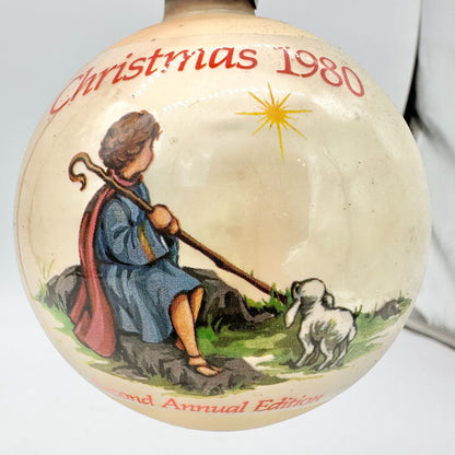 Hummelwerk Christmas 1980 Ornament 2nd Edition in Original Box HandPainted Glass