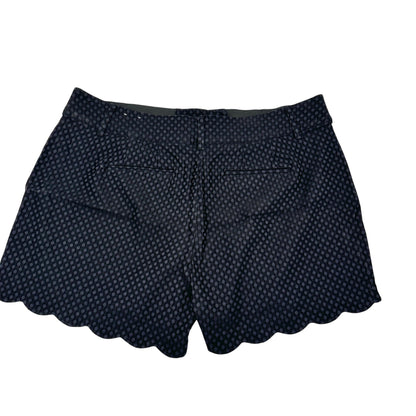 Lane Bryant The Allie Scalloped Hem Polka Dot Shorts Womens Size 20 Black Gray