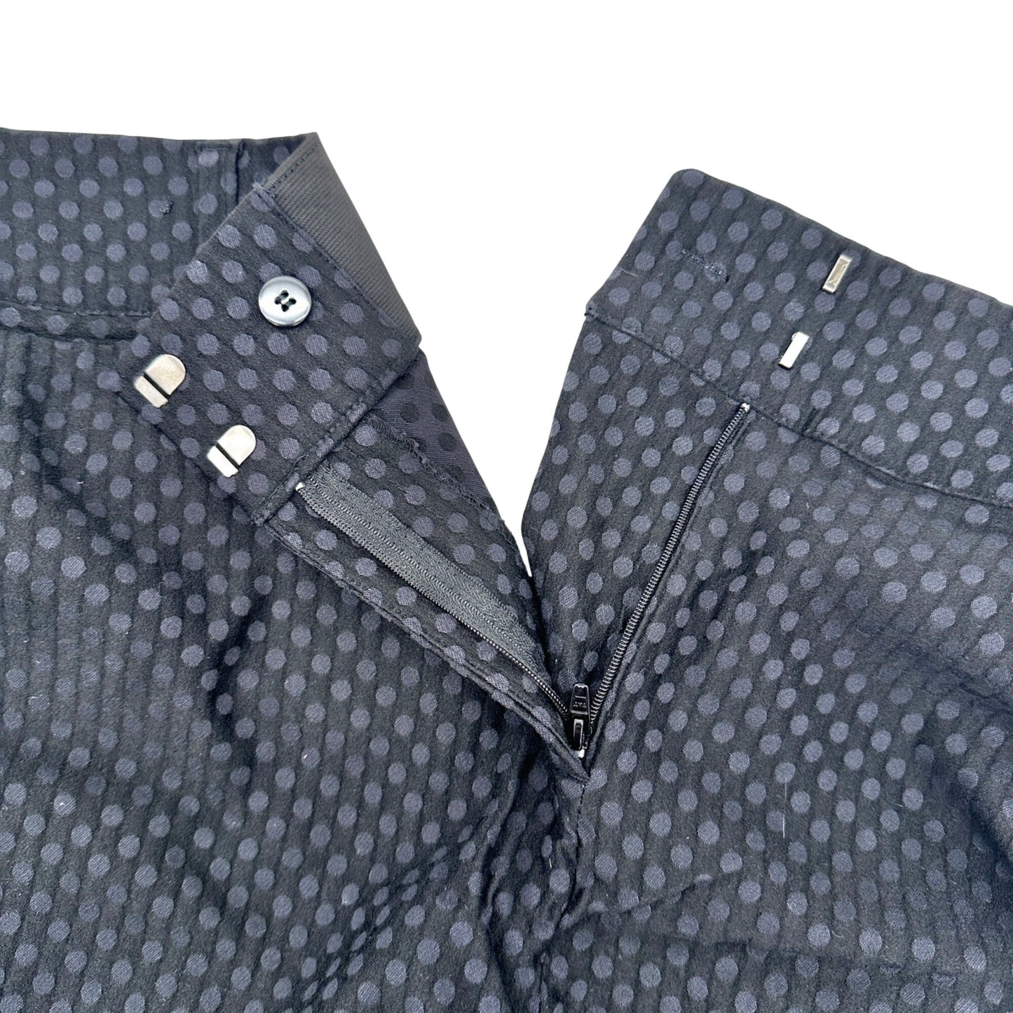 Lane Bryant The Allie Scalloped Hem Polka Dot Shorts Womens Size 20 Black Gray