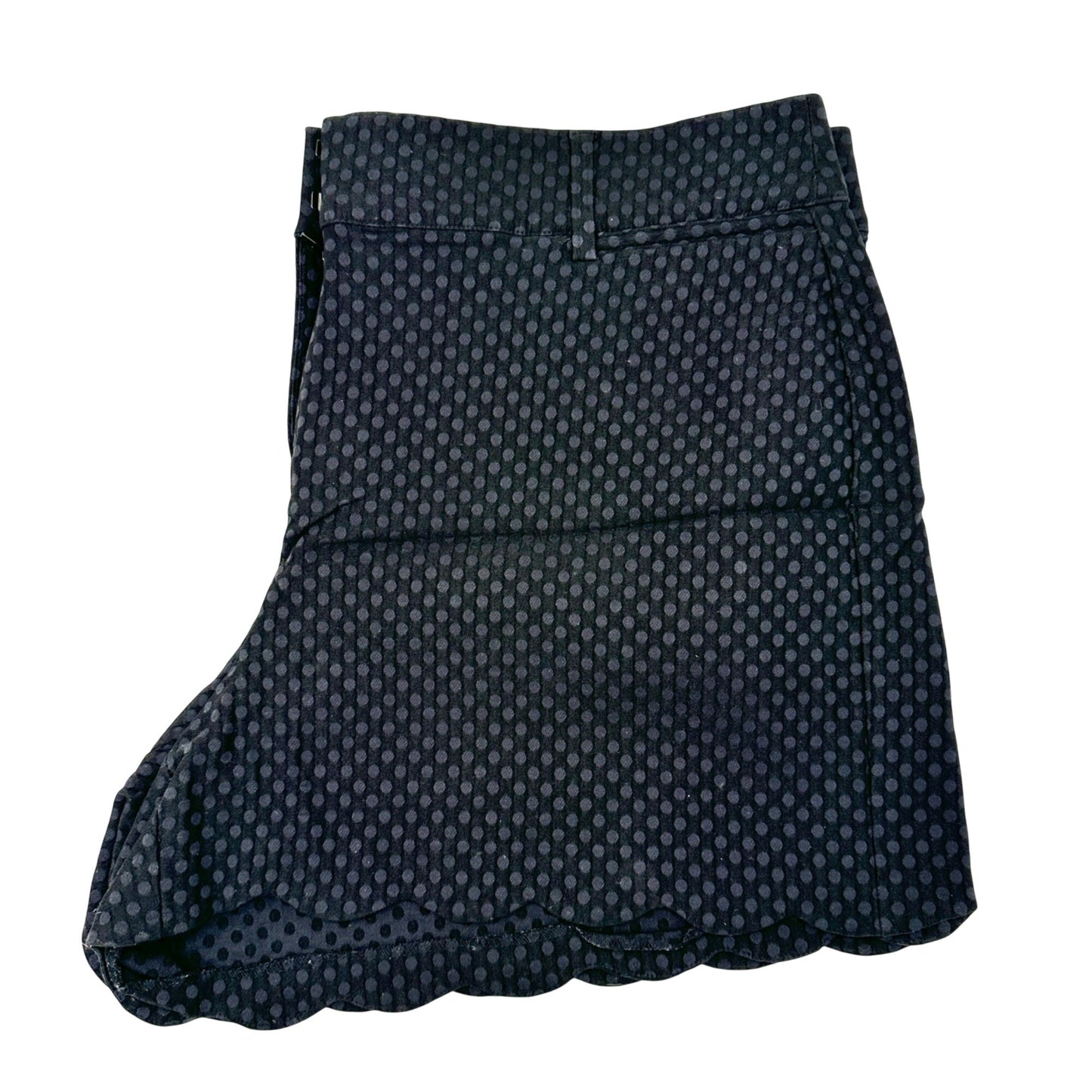 Lane Bryant The Allie Scalloped Hem Polka Dot Shorts Womens Size 20 Black Gray