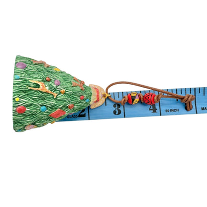 Vtg 2000 Hallmark Keepsake Ornament Angel Blessed Tree Beaded Leather Strap