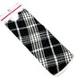Ashland Holiday Christmas Tree Skirt Black White Plaid with Faux Fur Edge 48”