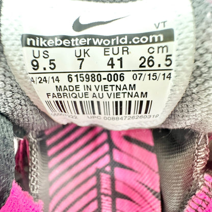 Nike Lunarglide 5 H2O Repel Running Shoes Womens Size 9.5 Gray Pink Lightweight