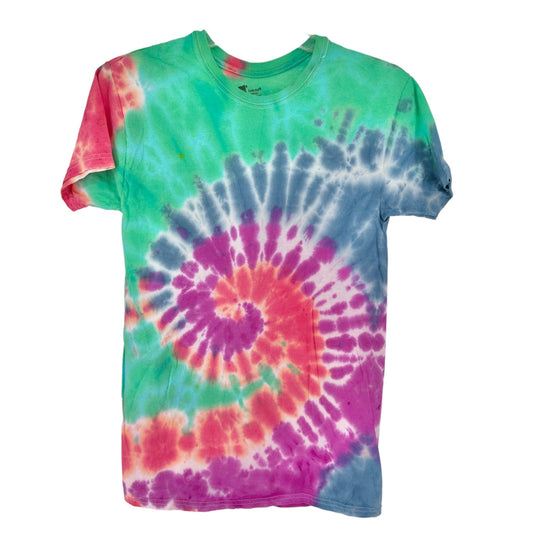 Hanes ComfortSoft Tie-Dye T-Shirt Small Unisex Tagless SS Multi-Color