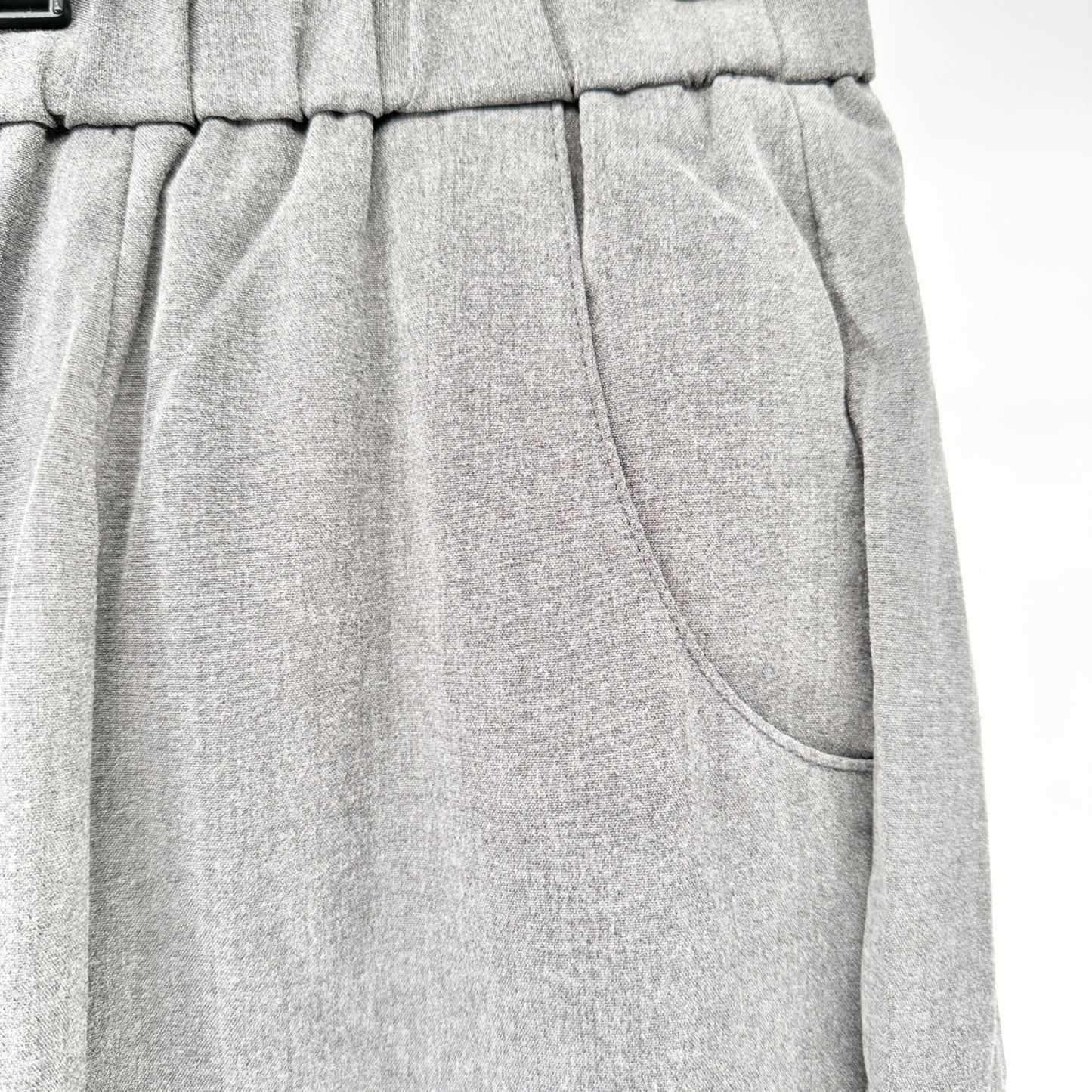 Womens Stretch Pants 16WS Gray Wide Leg Polyester Rayon Blend Croft & Barrow