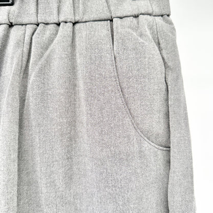 Womens Stretch Pants 16WS Gray Wide Leg Polyester Rayon Blend Croft & Barrow