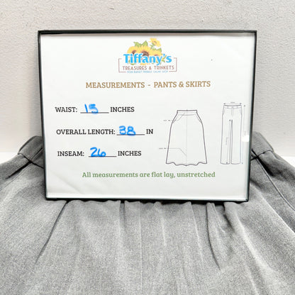 Womens Stretch Pants 16WS Gray Wide Leg Polyester Rayon Blend Croft & Barrow