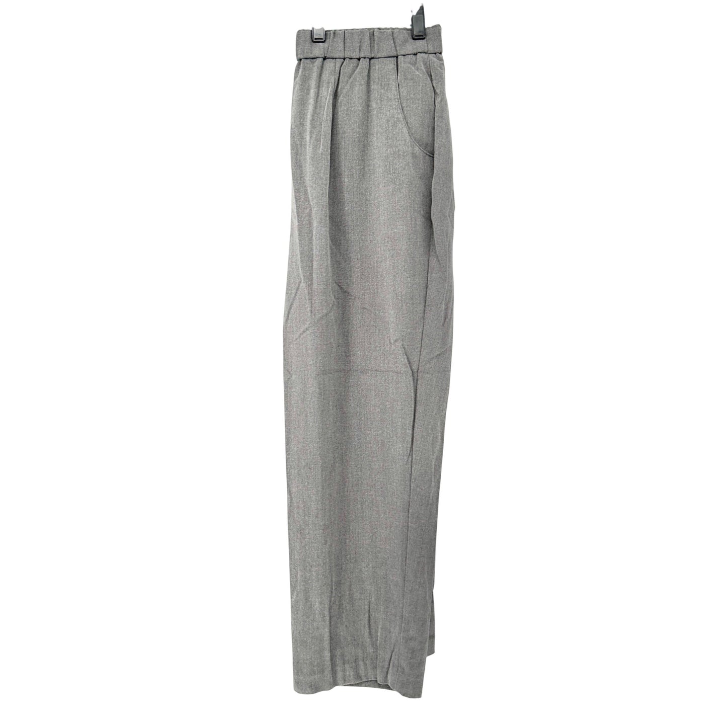 Womens Stretch Pants 16WS Gray Wide Leg Polyester Rayon Blend Croft & Barrow