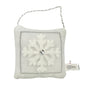 Ornament Pillow with Snowflake 4 inch White