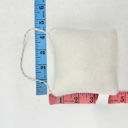 Ornament Pillow with Snowflake 4 inch White
