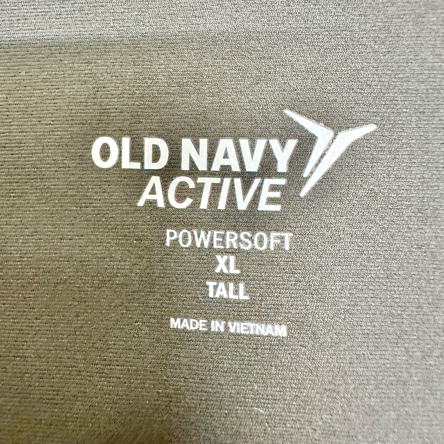 Old Navy Active Powersoft High-Rise Capris Pocket Leggings XL Tall Olive Green