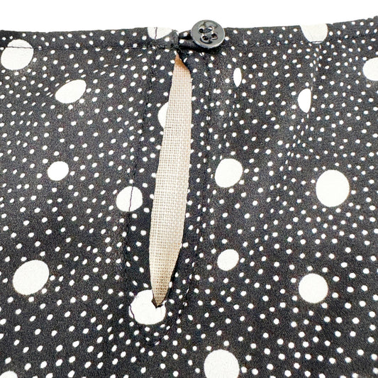 Talbots Plus Top Womens 2X Black White Polka Dot 3/4 Tie Sleeves EUC