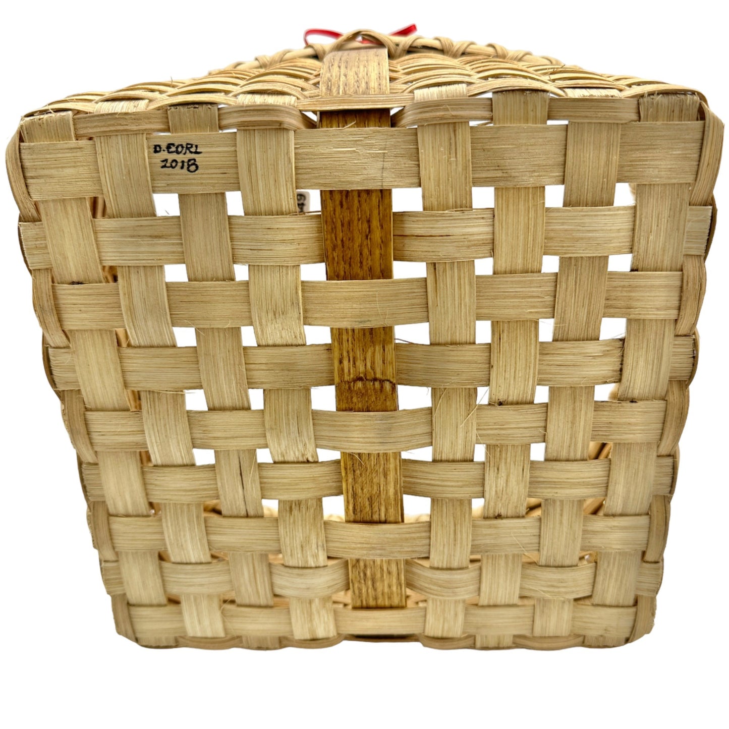 Handmade Basket Meadow Lane Square 10x11 opening with Wooden Handle