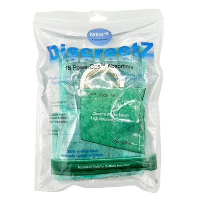 Discreetz Mens PowerGas Absorbers High Absorbency Fart Defense Odor Eliminator