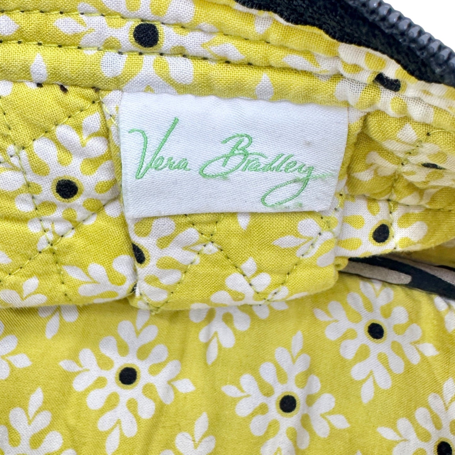 Vera Bradley Baroque Handbag 8 x 5 x 3 Black Gray Yellow White Adjustable Strap