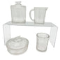 Bryce Higbee Co Childrens Table Set 4 Piece Drum Pattern Early American Glass