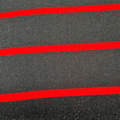 LuLaRoe Jessie Swing Dress Womens XL Black w Red Stripes SS Side Pockets Soft