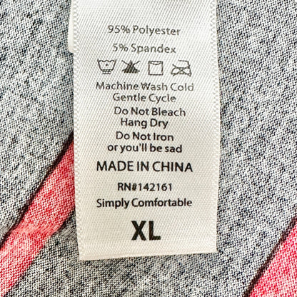 LuLaRoe Jessie Swing Dress Womens XL Black w Red Stripes SS Side Pockets Soft