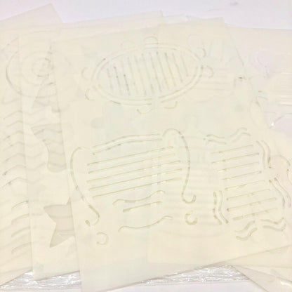 Pkg of 10 Doodling Templates Baby Flower Butterfly Designs Patterns NEW