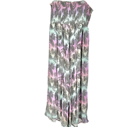 Torrid Jumpsuit Womens 2X 18 20 Smocked Gauze Gradient Shadow Leaves Multicolor