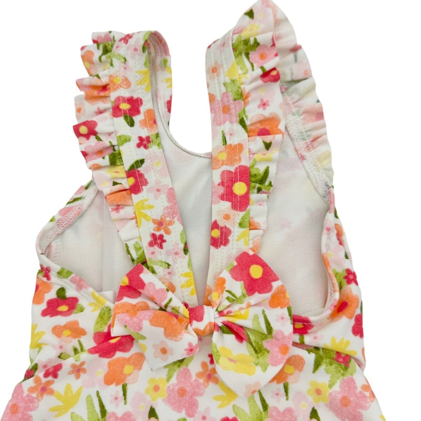 Gymboree Baby 3-6 mos Swimsuit with matching Hat Floral Design