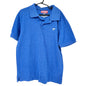 Wrangler Polo Shirt Boys M 8 Blue Short Sleeve Cotton Polyester Blend