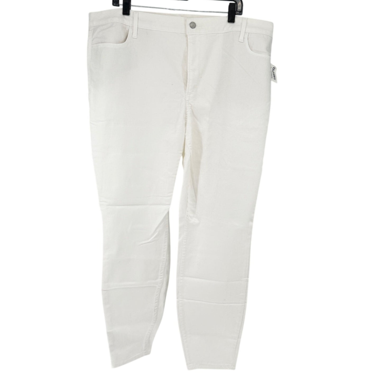 Old Navy WOW Super Skinny Denim Pants Womens 22 White High-Rise Stretchy NWT