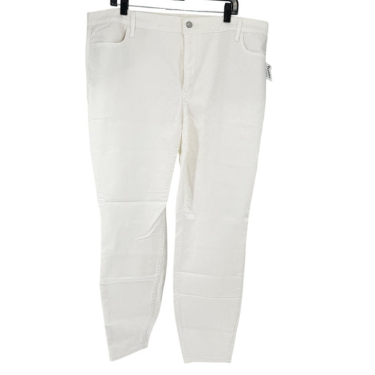 Old Navy WOW Super Skinny Denim Pants Womens 22 White High-Rise Stretchy NWT