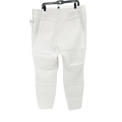 Old Navy WOW Super Skinny Denim Pants Womens 22 White High-Rise Stretchy NWT
