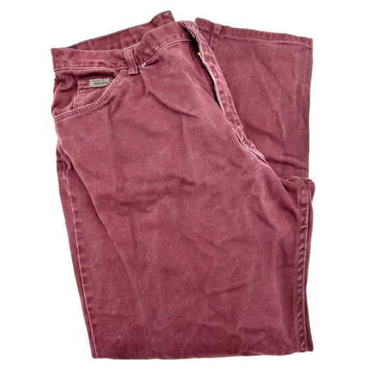 Wrangler Pants Women's 18 x 30 Maroon Denim 5 Pocket Zip Button Closure