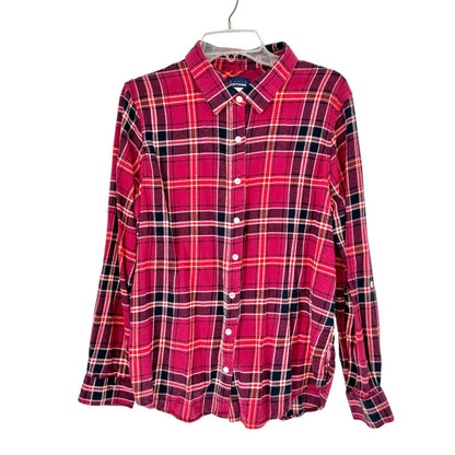 Basic Editions Set of 2 Flannel Shirts Men's XL Red and Blue Button Front LS
