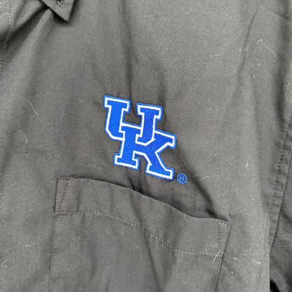 University Of Kentucky Shirt Mens M Embroidered Black Button-Down Port Authority