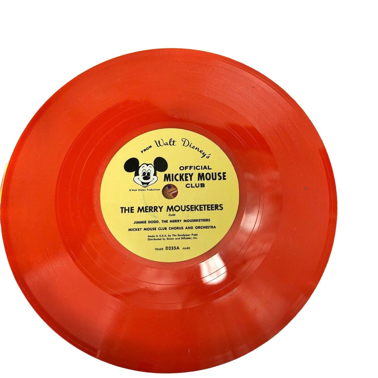 Set of 4 Disney Mickey Mouse Club Records Vintage theme song more fun