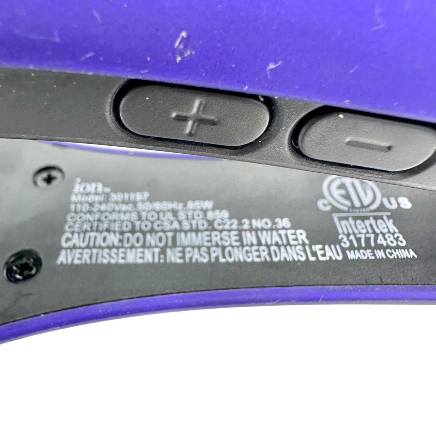 Ion Titanium Pro Triple Barrel Waver Hair Styling Tool Purple 12” Model 301197
