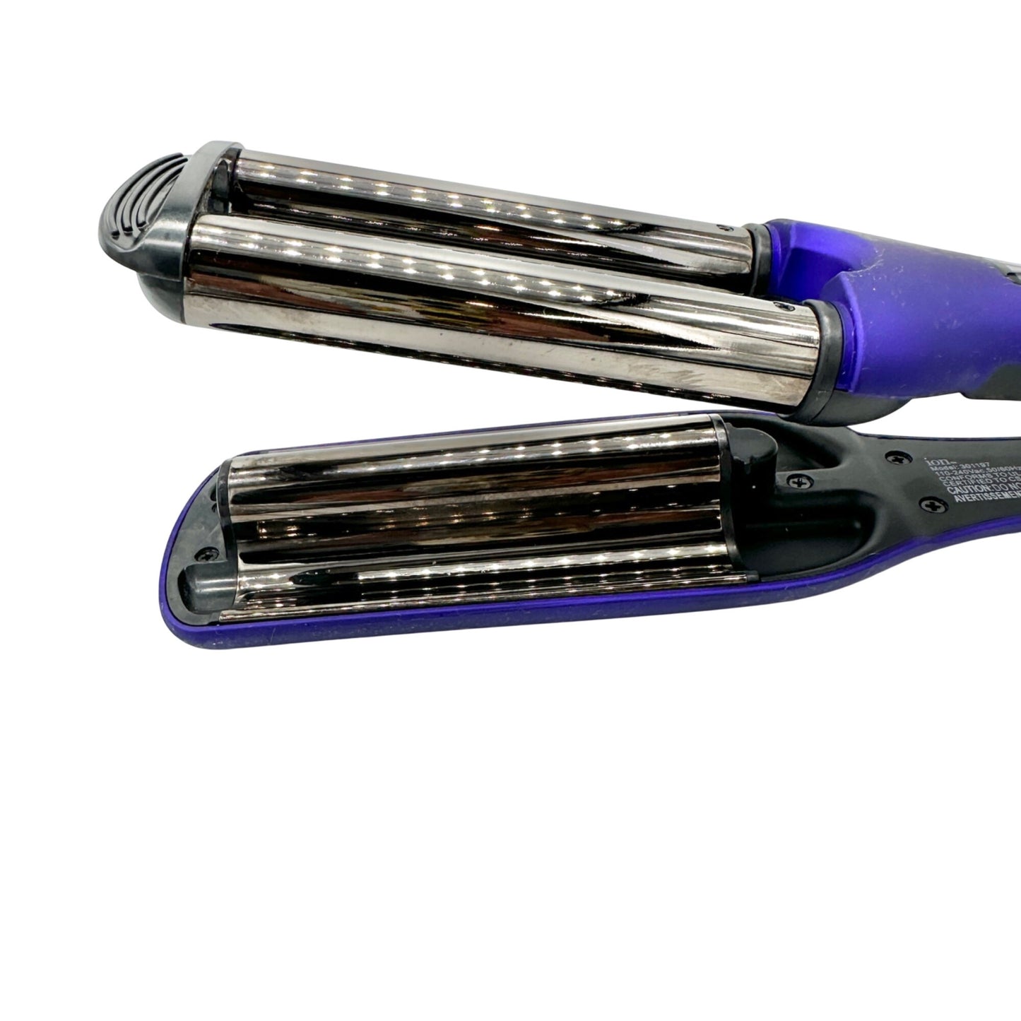 Ion Titanium Pro Triple Barrel Waver Hair Styling Tool Purple 12” Model 301197